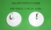 Magnet med krog 47mm, 2 stk. pr. pakke, bæreevne 18kg